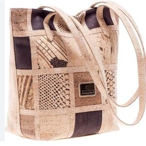 NEW no tag Montado Cork Bag "Patch Bag" made in Portugal - unique!